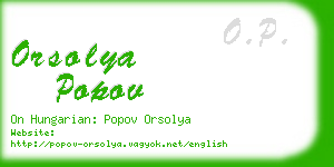 orsolya popov business card